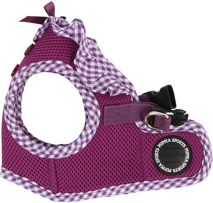 Puppia Vivien Vest Dog Harness Step-in All Season Mesh Cute No Pull No Choke Walking Training for Small Dog, Purple, X-Small