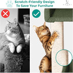 Lulu Large Cat Tree Tower with 2 Spacious Platforms, Sturdy Multi-Cat Condo with Sisal Scratching Posts, Stable Anti-Tip Design for Indoor Cats