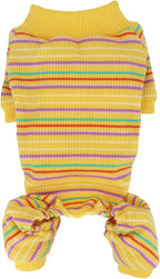LOPHIPETS Dog Pajama Onesie for Small Teacup Chihuahua Yorkie Puppy Cat Clothes Apparel-Yellow/XS