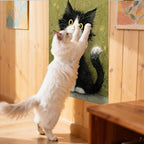 Nuxovilar Cat Wall Scratcher 15.3x23.6 Inches Polyester Synthetic Fiber, Tuxedo Kitten Print, wall scratchers for Indoor Cats, cat Scratching mat, Home Decor, Bedroom, Office (2pcs)