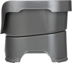 Neater Pet Brands Neater Feeder Deluxe Mess Proof Dog Bowls Elevated for Medium Dogs 19-40 lbs, Made in USA, No Spill Raised Dog Food Bowl Stand Feeding Station, Food and Water Bowl Set, Grey