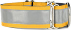 If It Barks - 1.5" Reflective Martingale Collar for Dogs - Adjustable - Made in USA - Strong, Durable, and Comfy - Ideal for Training - Suitable for Most Breeds - Medium, Yellow Gold