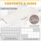 78.7x15.8in Large Size Durable Cat Scratch Furniture Protector,Self-Adhesive Couch Protector from Cat Claws,DIY Scratch Furniture Protector for Cats,Trimmable Climbing Scratching Mat,Off-White