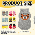 24 Pcs Cat Mittens to Prevent Scratching,Cat Socks for Cats with Adhesive Tabs,Cute Patterned Cats Booties Dog Booties to Prevent Scratching Grooming Bathing
