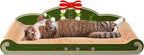 Sofa-Shaped Cat Scratching Couch - Thick Cardboard Cat Lounge Bed for Indoor Rest & Play Christmas Theme Sofa Scratcher Pad (23 "L X 12.2" W X 6.7" H)