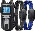 Shock Collar for Dogs 2 Dogs (15-120lbs) 2000FT Dog Shock Collar with Remote Control Waterproof Dog Training Collar with Remote 4 Safe Modes Rechargeable Lock Flash Light for All Breeds - Silver
