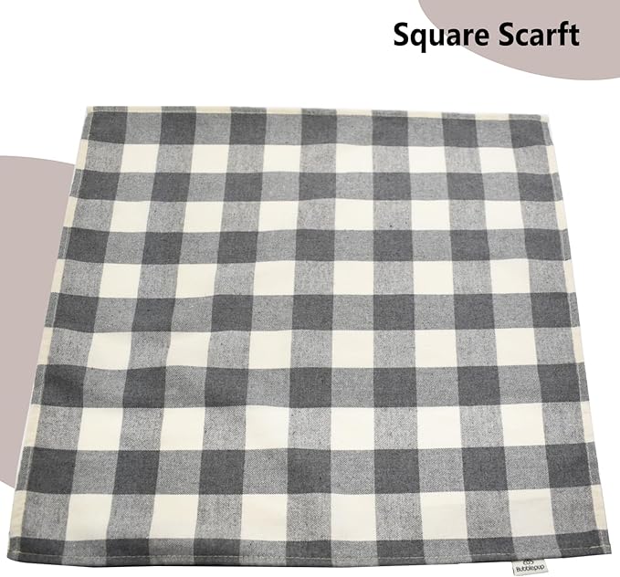 Bubblepup Dog Bandanas, Fall Dog Bandana for Boys Girls, Plaid Reversible Triangle Bibs Scarf Accessories for Dogs Pets