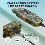 Shock Collar for Dogs, Dog Training Collar, 4500 FT Bark Collar Rechargeable Electric Collar with Recording & Calling & Vibration & Shock for All Breeds (Camouflage)