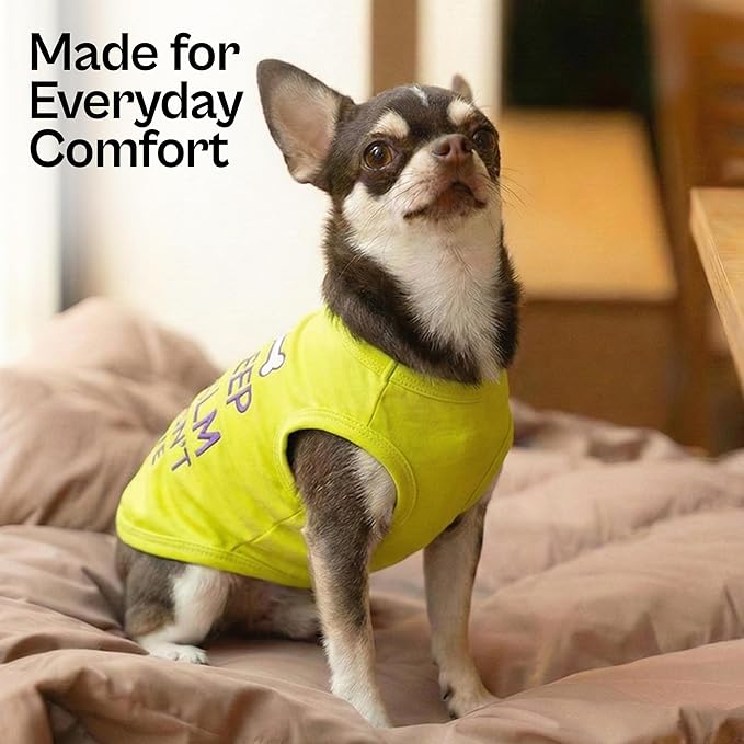 Parisian Pet Dog Shirt – 100% Cotton Shirts for Large Dogs – Sleeveless Puppy Vest – Lightweight and Breathable Pet Apparel – Pullover Summer Dog Clothes - Stretchy Funny T Shirts for Dogs