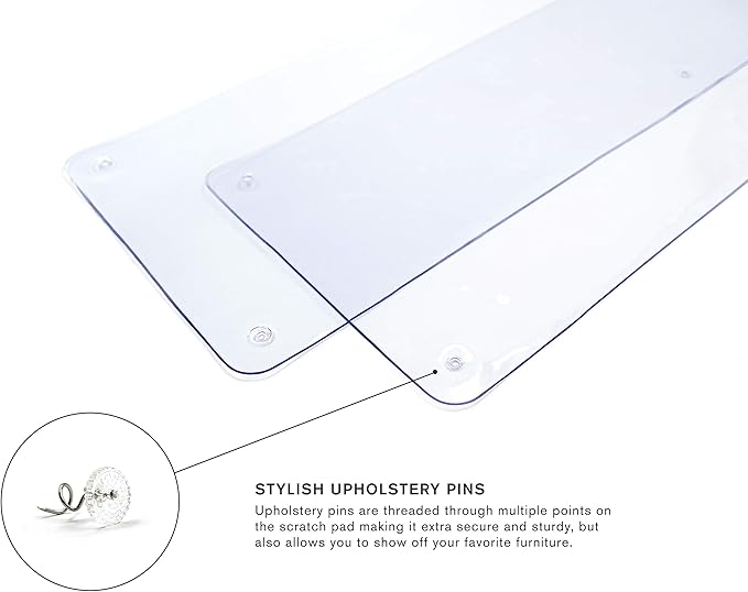 LAMINET The Original Deluxe Cat Scratch Shields - Protect Your Furniture with Our Deluxe Heavy Duty Furniture Scratch Shields - Set of 4 Heavy Duty Flexible Plastic Shields - (18" L x 5.5" W)