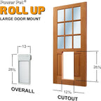 Power Pet Roll Up Automatic Electronic WiFi Pet Door by High Tech Pet - Space-Saving, Pet Operated Dog Door, App Control, Safe, Secure, Air Tight (Door Mount, Large)