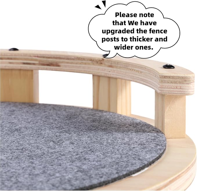 SHENGOCASE 2-Pack Cat Tree Tower Accessories Replacement Parts with Fence, Perch, Step, Platform Add-ons for Floor to Ceiling Cat Tree (13.8" x 17.7")
