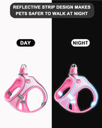 M Black Soft Mesh Dog Harness and Leash Set,No Escape Puppy Harnesses for Training Walking， Reflective Adjustable Puppy Vest for Small Medium Dogs, Cats (Black, M)