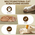Cat Scratching Board, 2 Packs Corrugate Cat Scratcher for Indoor Cats, Cat Scratch Pad with Double-Sided Usability