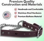 Martingale Collar for Dogs, Biothane, Stainless Steel Hardware, No Pull, Made in The USA, Professional Grade, XXS, Brown