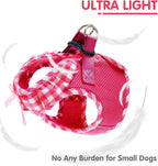 PUPTECK Dog Harness for Puppy and Small Sized Dogs, Step-in No Pull Soft Mesh Vest Harness for Cats Small Pets Walking, Fuschia, New S