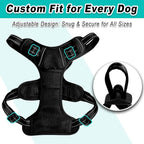 BARKBAY Dog Harness No Pull Mesh for Large Dogs - Adjustable, Reflective, Comfortable, No Choke, Heavy-Duty - Perfect for Outdoor Training, Walking, and Hiking - Strong & Durable - L & Black Mesh