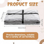 23 x12 Big Fluffy Dog Cat Bed Pad Mat, Refurbish Cat Window Perch Accessory, Double Sided, Easy Fasten & Remove for Indoor Pet Sleep Cushion, Upholster Pet Furniture