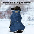 KYEESE Dog Coat Warm Pet Winter Coat with Leash Hole Waterproof Dogs Jacket with Fleece Lined Soft Pet Sweater for Cold Weather Windproof Dog Puffer Coats for Small Dogs Thick Pets Clothes with Pocket