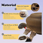 Kitty Cat Toy Scratching Board,Magic Organ Cat Toy, Made of Recyclable Corrugated Cardboard,cat Scratch Board Equipped with Balls and Bells,Scratch-Resistant and Abrasion-Resistant,Foldable for Indoor