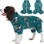 ROZKITCH Dog Pajamas for Large Breeds, Soft Fleece Pullover Pajamas, Pet Windproof Warm Cold Weather Jacket Vest with Reflective Zipper, Jumpsuit Apparel Outfit Clothes for Medium Dog Zebra L