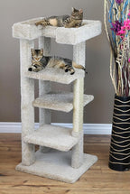 New Cat Condos 120008-Beige 4 Level Large Cat Tree