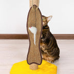 Garneck Hanging Cat Scratcher for Door Knobs - Fish Shaped Sisal Cat Scratch Pad - Ideal for Indoor Pet Promotes Healthy Clawing and Play 20.83X5.23 inch Random Colors