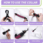Martingale No Pull Dog Collar for Large Medium Dogs Training Walking, Heavy Duty Nylon Reflective Adjustable Anti Pull Slip Collar with Buckle M Wine Red