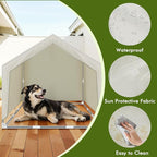 Outdoor Large Pet Shade Shelter Tent - Stainless Steel Frame with Ground Stakes for Stability, Spacious Sun Canopy for Dogs, Cats & Other Pets