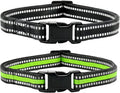 Training Collar Replacement Straps Adjustable Nylon Bands for E-Collars & Shock Collars, 2-Pack (Black&Green) - Dog Collar Accessory Fits Most 3/4 Inch Electronic Training Collars
