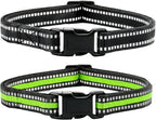 Training Collar Replacement Straps Adjustable Nylon Bands for E-Collars & Shock Collars, 2-Pack (Black&Green) - Dog Collar Accessory Fits Most 3/4 Inch Electronic Training Collars