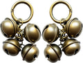 Dog Collar Bell for Pet Tracking 2 Strings in 8 Pieces Pet Bells for Collar Loud Brass Cat Bells for Collar with Key Rings Vintage Bronze Jingle Bells for Doorbell Potty Training