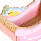 Small Cat Bed - Corrugated Paper Calming Nest | Cute Kitten Bed Cat Scratcher - for Kitten Puppy Small Dog Pet Home Decor Living Room Balcony Apartment Dorm Sleeping Play