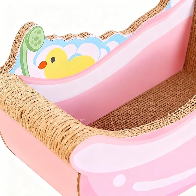Small Cat Bed - Corrugated Paper Calming Nest | Cute Kitten Bed Cat Scratcher - for Kitten Puppy Small Dog Pet Home Decor Living Room Balcony Apartment Dorm Sleeping Play