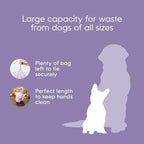 Pet Genie, Dog Poop Bags Rolls Scented, Extra Strong & Leak-Proof for Dogs, Lavender Scented, Easy Tear Pet Waste Bags, Made from 65% Recycled Plastic, 16 Rolls (240 Count)