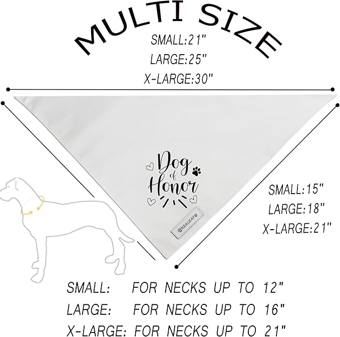 Realeaf My Humans are Getting Married Dog of Honor Dog Bandana,Wedding Outfit for Boy and Girl, Premium Durable Fabric, Engagement Announcement for Large and XLarge Dogs (X-Large)