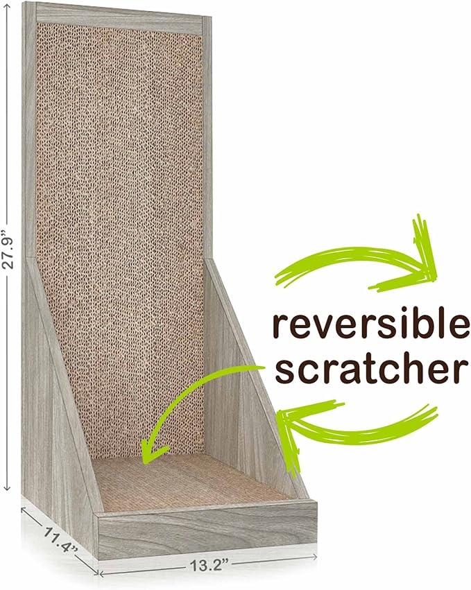WAY BASICS Cat Scratching Post Standing Scratcher Scratch Pad (Tool-Free Assembly)