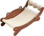 Natural Sisal Cat Scratch Pad with Sisal Cat Scratching Balls, Large Cat Scratcher Bed Hammock Lounge for Scratching Pad, Protects Furniture(Caramel)