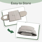 Hollypet Cat Bed Self-Warming 2 in 1 Foldable Kitty Cave Hut House Nest Pet Sleeping Bed, Linen Pet Condo for Indoor Cats, Gray Arched Cave