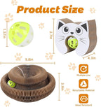 Magic Organ Cat Scratcher Toy,Accordion Cat Scratching Board with Ball, Foldable Interactive Funny Scratcher Pad for Indoor Cat