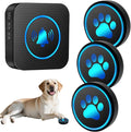 Dog Door Bell for Potty Training, Smart Wireless Doggie Doorbell to Go Outside, 1000 Feet Long Range with IP65 Waterproof Super-Light Touch Button (3 Button)