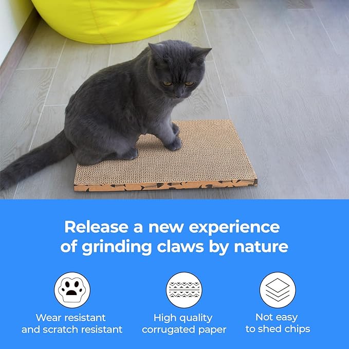 Cat Scratcher Cardboard Cat Scratching Board Cat Scratchers for Indoor Cats Cat Scratching pad (2pcs)