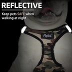 PUPTECK Dog Harness and Leash Set for Small Medium Dogs No Pull Step-in Soft Mesh Puppy Cat Vest Harnesses Reflective at Night, Camouflage, XS