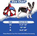 PUPTECK No Pull Dog Harness Small Sized Dog, Adjustable Reflective Escape Proof Easy Control, Comfortable Soft Padded Step in Pet Vest Harness, Blue Stars, M