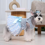CuteBone Dog Birthday Dress Girl Puppy Skirt Tutu Cat Wedding Outfit Pet Party Clothes for Small Dogs Costume DD22XS
