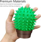 Cactus Cat Self Groomer – Adorable Cat Wall Scratcher, Wall & Corner Mounted Scratch Board for Indoor Cats, with Massage Bristles for Clawing, Stretching,Grooming and Itching Relief