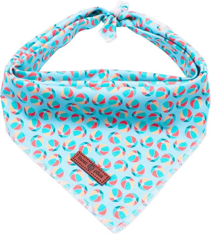 Lionet Paws Dog Bandana,Fabric Summer Dogs Kerchief for Medium Large Dogs,Dog Cotton Triangle Bibs Scarf for Girl Boy