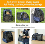 Cat Backpack，Expandable Cat Carrier Backpack, Dog Backpack Carrier and Pet Carrier Backpack, Suitable for Cats, Dogs Kitten or Small Dogs, Travel Friendly Puppy Cats Bag (Blue)