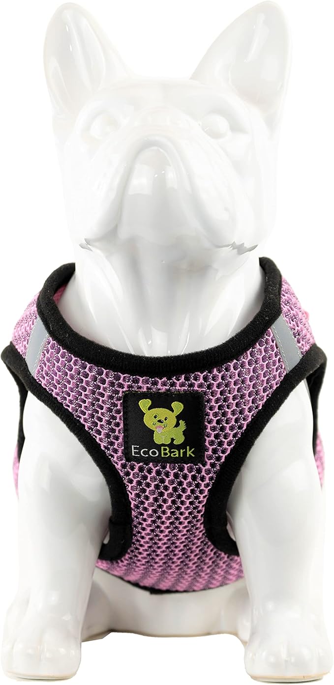 EcoBark Step in Dog Harness Reflective Soft Ultra Padded Mesh Dog Harnesses for XXS, XS, Small, and Medium Dogs Eco-Friendly Comfort Secure Halter No Pull Adjustable Pet Vest