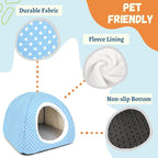 Rabbit Hideout Large Bunny Bed Washable Rabbit House and Hideout Fleece Guinea Pig Hiding Hut for Indoor Bunnies Small Animal Hideaway
